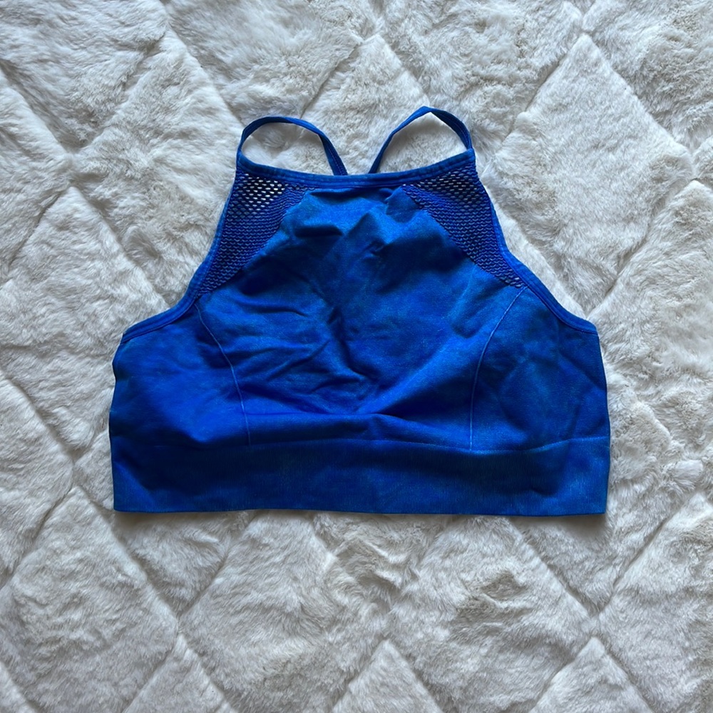 Aerie Blue High Neck Racerback Bralette